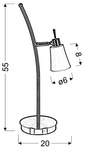 Lampka stołowa 1xG9 55cm patynowa/biała Kroton 33-88942