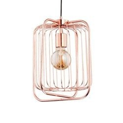 Lampa miedziana klatka ROLER II MIEDŹ 31cm