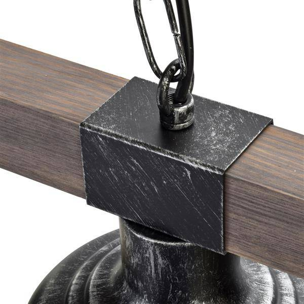Lampa wisząca FARO BLACK / WOOD 2xE27 60W MLP6242
