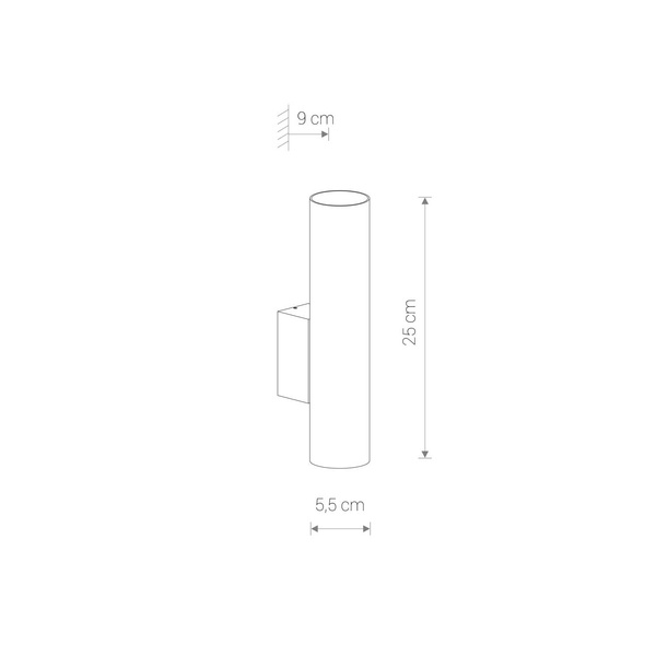 Kinkiet 2 punktowy EYE WALL do biura GU10 10W wys. 25cm | mosiądz