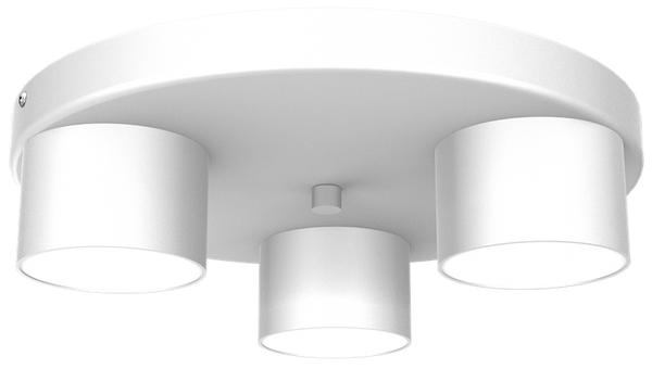 Lampa sufitowa plafon DIXIE WHITE 3x GX53 szer. 30cm | biały