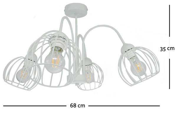 SUFITOWA LAMPA ARCANA 4 SZARA KULA