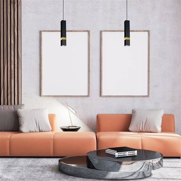 Nowoczesna lampa wisząca VIDAR BLACK/GOLD 1xGU10 MLP6279