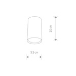 Spot sufitowy rurka tuba EYE S BRASS  mosiądz śr. 5,5cm