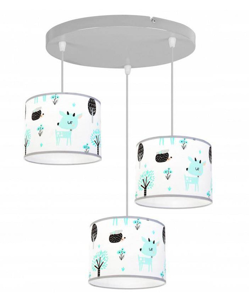 Lampa wisząca do pokoju dziecka 3-punktowa Bambi 3xE27 Led