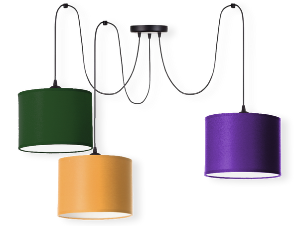 Lampa sufitowa do pokoju dziecka typu pająk Walec Spyder 3