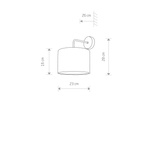 Kinkiet nowoczesny z abażurem ALICE szary