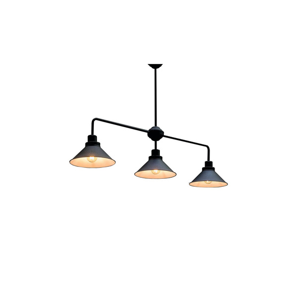 Lampa sufitowa loft retro CRAFT czarny/biały szer. 115cm
