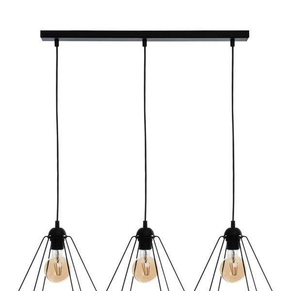 Lampa wisząca BASKET BLACK 3xE27