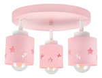 Lampa sufitowa do pokoju chłopca i dziewczynki beżowa w gwiazdki 3xE27 led