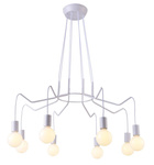 Lampa wisząca sufitowa biała matowa oprawa 8x40W Basso Candellux 38-71040