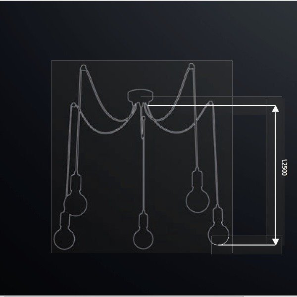 Lampa wisząca ARACHNE złota MLP603
