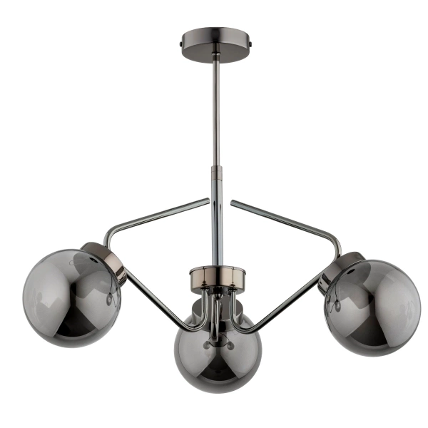 Lampa sufitowa ALFA BARSUM CZARNY CHROM 3xE14 56cm | 62354