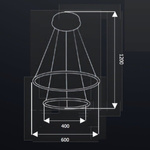 Lampa wisząca ORION white II LED externo