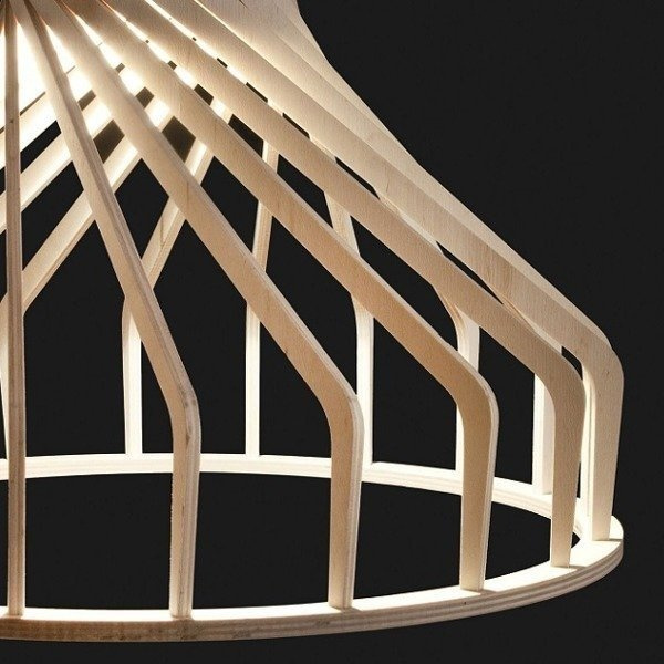 Lampa wisząca sklejka BIO 38cm E27