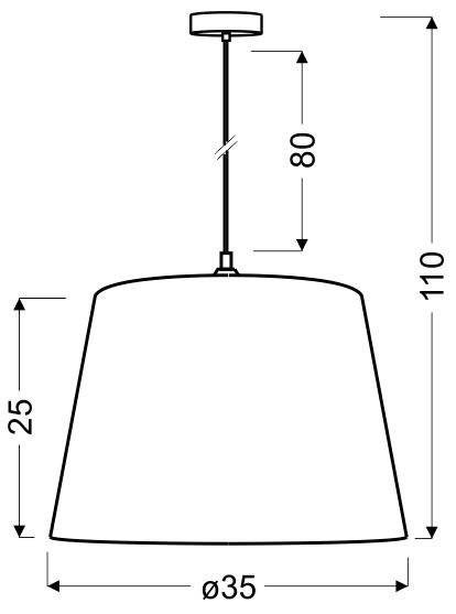 Lampa sufitowa wisząca 1X60W E27 MIRAGE 31-03218