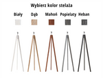 Lampa podłogowa do pokoju dziecka drewniana Magiczny Cylinder różowy abażur 1XE27
