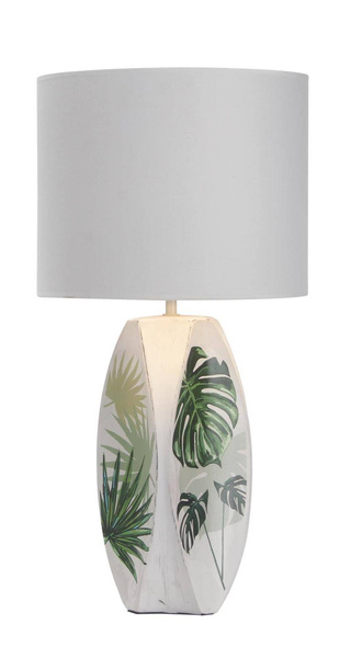 Lampa stołowa/nocna PALMA 41-79978 ceramiczna biała 1x60W E27