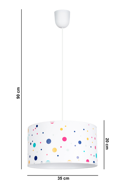 Lampa wisząca do pokoju dziecka z motywem piłki nożnej - średnica 35 cm plus denko maskujące