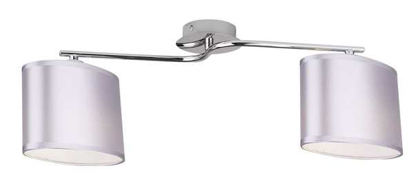 Lampa sufitowa chromowa 2x40W abażur z tkaniny Ban Candellux 32-70777