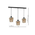 Nowoczesna lampa wisząca listwa SANTIAGO AMBER MLP6610