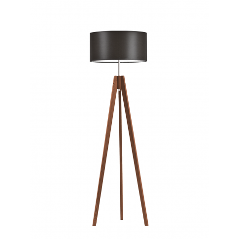 Lampa podłogowa do pokoju dziecka drewniana Magiczny Cylinder różowy abażur 1XE27