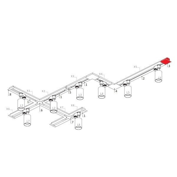 Końcówka zasilająca PROFILE RECESSED POWER END CAP WHITE