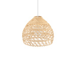 Lampa wisząca BOHO S śr. 30cm E27 | naturalne drewno/biały