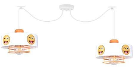 Lampa sufitowa dziecięca pająk z uśmiechem regulowana Smile 2xE27 Led