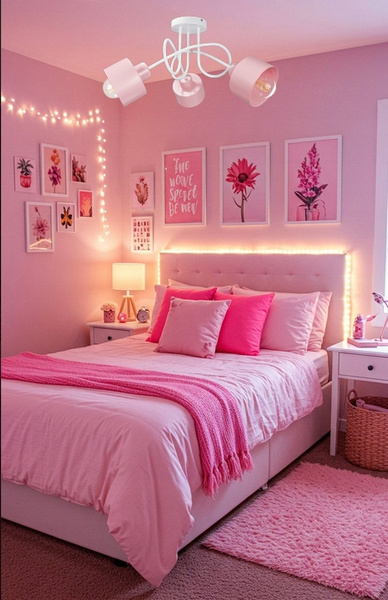 Lampa sufitowa do pokoju dziewczynki biało-różowa Zakręcony Kubeczek 3xE27 Led