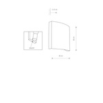 Kinkiet do sypialni BORDE I E27 40W 30cm tkanina | biały