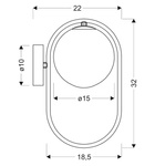 Kinkiet mosiądz biała szklana kulka ring 28W G9 Cordel 21-73440