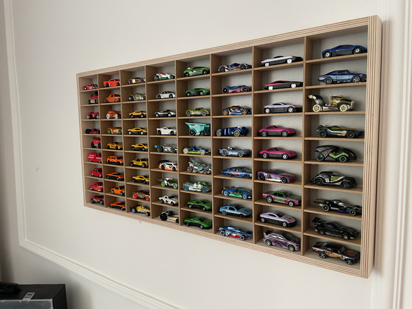 Półka na resoraki Hot Wheels drewniana organizer do pokoju dziecka 72SZ