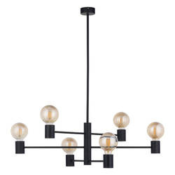 Plafon wewnętrzny loftowy RADIUS VI E27 60W wys. 85cm | czarny