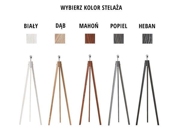 Lampa podłogowa do pokoju dziecka Świetlisty Diament – trójnóg drewniany
