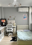 Lampa sufitowa do pokoju dziecka biało-szara Edison Loft 3