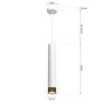 Nowoczesna lampa wisząca DANI WHITE/GOLD 1xGU10 MLP6235