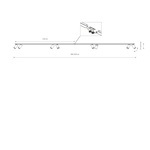 Lampa punktowa listwa natynkowa MONO VIII dł. 2x 150cm GU10 | biały złoty
