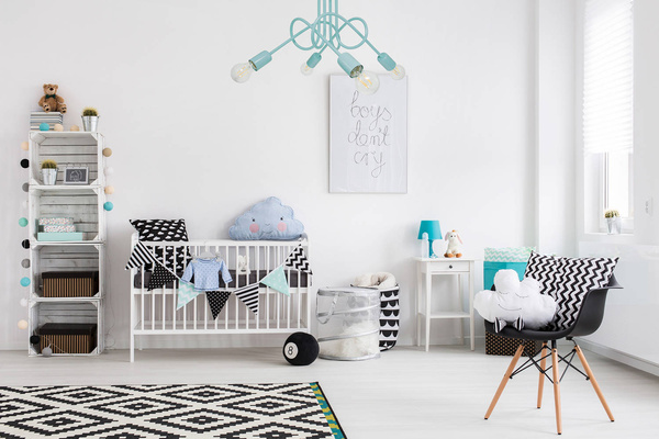  Lampa sufitowa do pokoju dziecięcego turkusowa w stylu Loft Mondo 4 Led