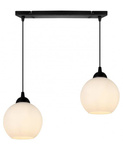 Nowoczesna lampa wisząca kuliste mleczne klosze