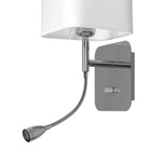 Kinkiet NAPOLI WHITE/CHROME 1xE27 + 1W LED ML63600