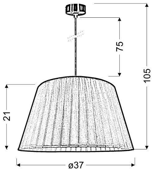 Lampa sufitowa wisząca 1X60W E27 fioletowy TIZIANO 31-27115