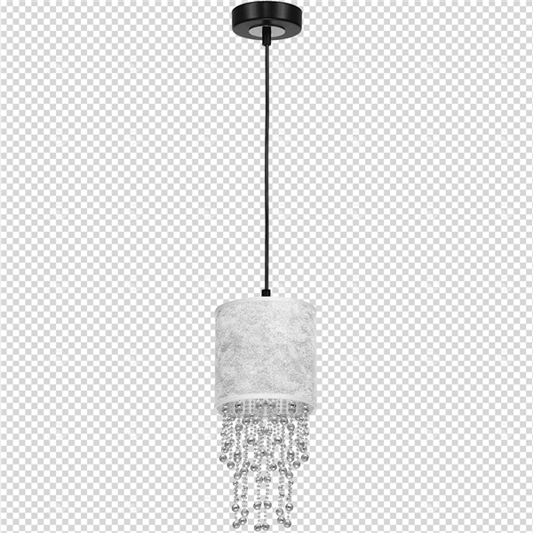 Nowoczesna lampa wisząca ALMERIA SILVER/BLACK 1xE27 MLP6434