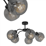 Nowoczesna lampa sufitowa SOFIA SMOKED 5xE27