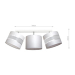 Lampa sufitowa z abażurem ADELLA III szer. 64cm [abażur do wyboru]