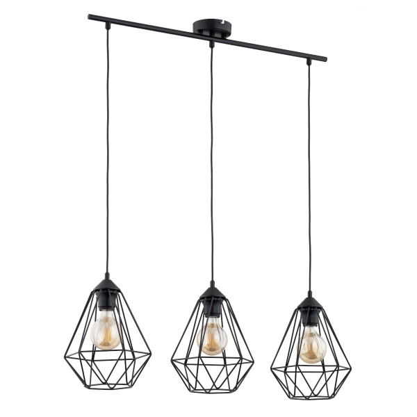 Lampa wisząca ALFA KOSMOS CZARNA 3xE27 80cm | 62240