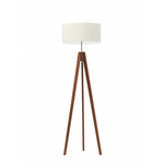 Lampa podłogowa do pokoju dziecka Magiczny Cylinder drewniana niebieski abażur 1XE27