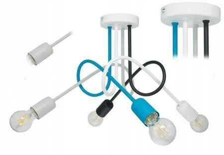 Lampa sufitowa dla chłopca i dziewczynki kolorowa Mondo 4