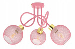 Lampa sufitowa do pokoju dziewczynki różowa Zaczarowany Koszyczek 3xE27 Led