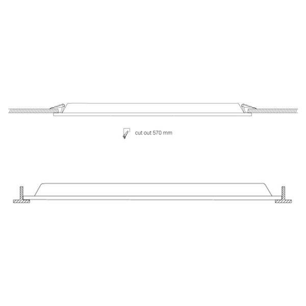 Plafon lampa sufitowa do biura ITAKA 40W LED 4000K | biała